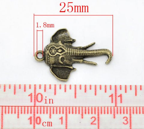 Elephant head Charm Pendant for Necklace - Sexy Sparkles Fashion Jewelry - 3