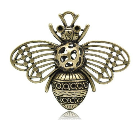 Hollow Bee Charm Pendants for necklace - Sexy Sparkles Fashion Jewelry - 4