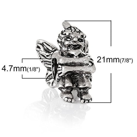 Mourning Angel Bead Compatible for Most European Snake Chain Bracelet - Sexy Sparkles Fashion Jewelry - 2