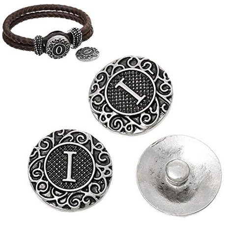 Alphabet Letter I Chunk Snap Button or Pendant Fits Snaps Chunk Bracelet - Sexy Sparkles Fashion Jewelry - 2