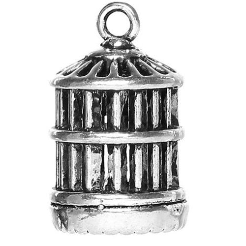 3d Birdcage Charm Pendant for Necklace - Sexy Sparkles Fashion Jewelry