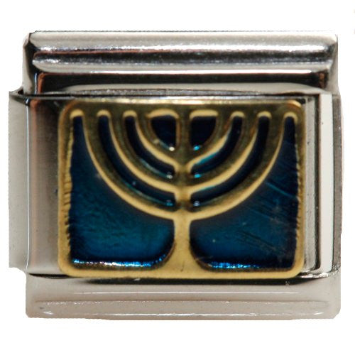 Hanukkah Candle Italian Link Bracelet Charm