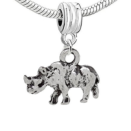 3d Rhinoceros Charm Bead for European Snake Chain Charm Bracelet - Sexy Sparkles Fashion Jewelry