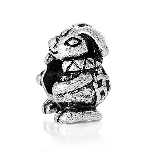 Easter Bunny/Rabbit Bead Compatible for Most European Snake Chain Bracelet - Sexy Sparkles Fashion Jewelry - 1