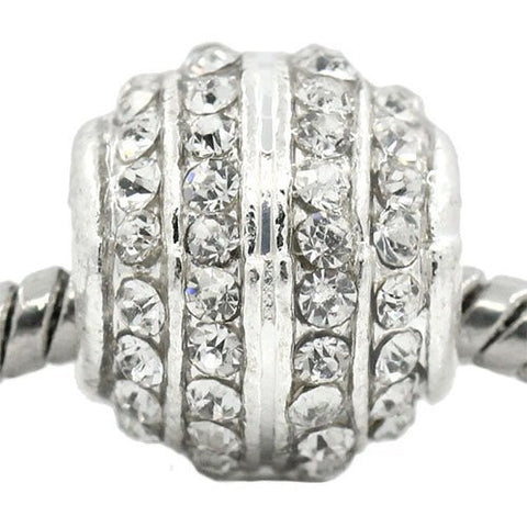April Birthstone Bead Spacer for Snake Chain Charm Bracelet - Sexy Sparkles Fashion Jewelry - 4