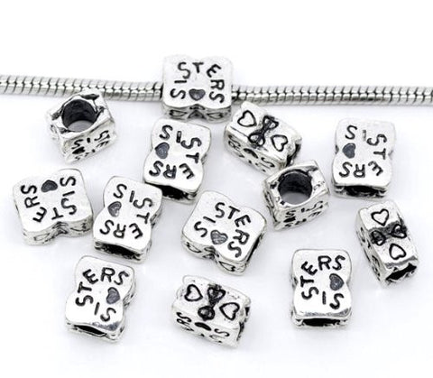 Sisters European Bead Compatible for Most European Snake Chain Bracelet - Sexy Sparkles Fashion Jewelry - 2