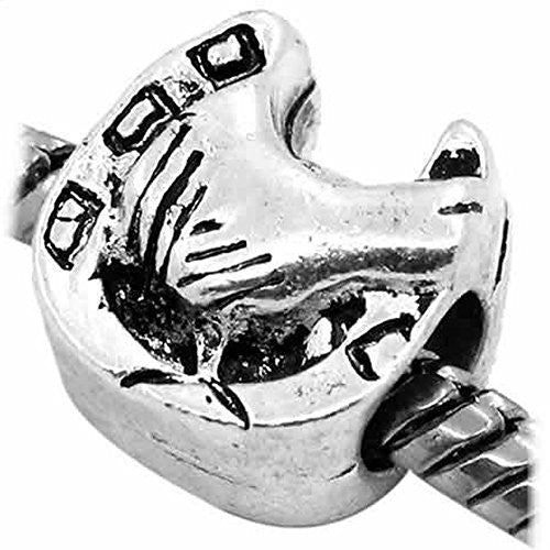 Two Hands Holding Good Luck Saddle Charm Compatible with European Snake Chain Charm Bracelet - Sexy Sparkles Fashion Jewelry - 1