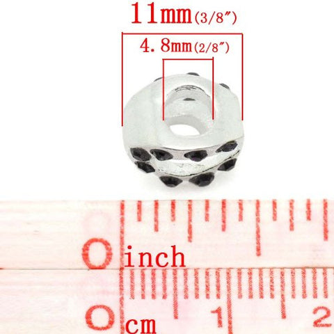Horseshoe Good Luck Charm w/ Dark Purple Stones Spacer Charm Bead for Most European Snake Chain Bracelet - Sexy Sparkles Fashion Jewelry - 3