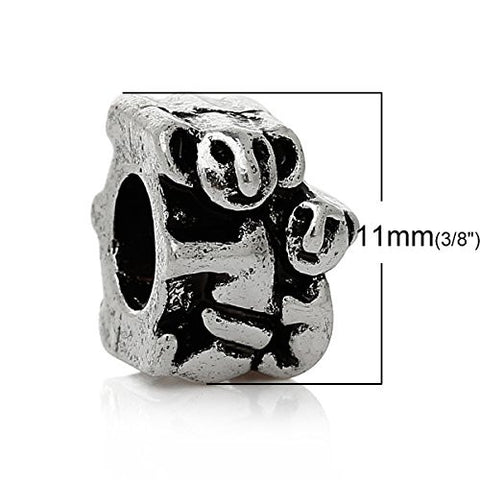 Mom and Son Sloth Animals Hugging Charm Bead for Most European Snake Chain Bracelet - Sexy Sparkles Fashion Jewelry - 3