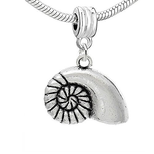 Spiral Sea Shell Bead Compatible for Most European Snake Chain BraceletPendant - Sexy Sparkles Fashion Jewelry