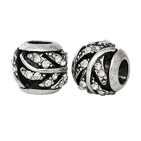 Clear Crystal European Bead Compatible for Most European Snake Chain Bracelet - Sexy Sparkles Fashion Jewelry - 2