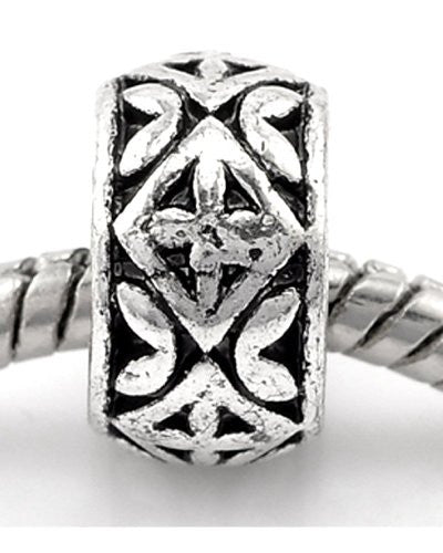 Metal Pattern Design Charm Spacer European Bead Compatible for Most European Snake Chain Bracelet - Sexy Sparkles Fashion Jewelry - 1