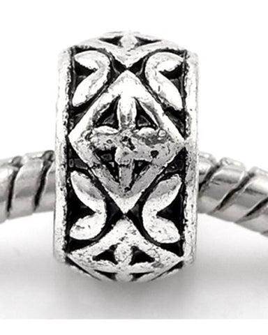 Metal Pattern Design Charm Spacer European Bead Compatible for Most European Snake Chain Bracelet - Sexy Sparkles Fashion Jewelry - 1