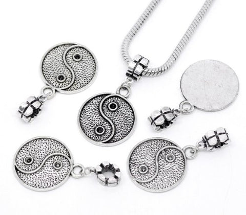 Yin Yang European Bead Compatible for Most European Snake Chain Bracelet - Sexy Sparkles Fashion Jewelry - 3