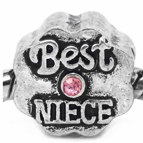 Best Niece Flower Shape Charm Bead Spacer For Snake Chain Bracelets (Pink) - Sexy Sparkles Fashion Jewelry - 4