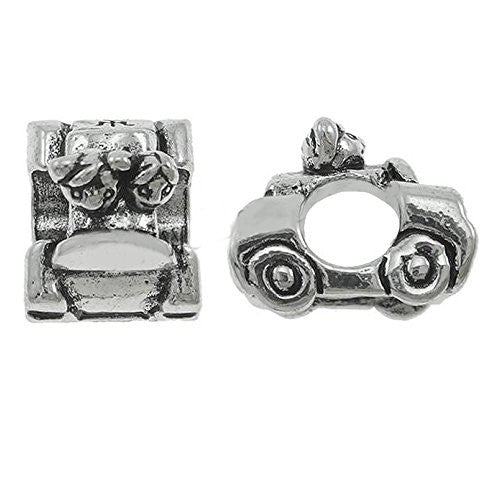 Couples Girl and Boy Driving in a Car European Bead Compatible for Most European Snake Chain Bracelet - Sexy Sparkles Fashion Jewelry