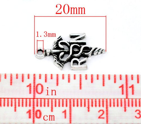 RN Caduceus Charm Pendant for Necklace - Sexy Sparkles Fashion Jewelry - 3