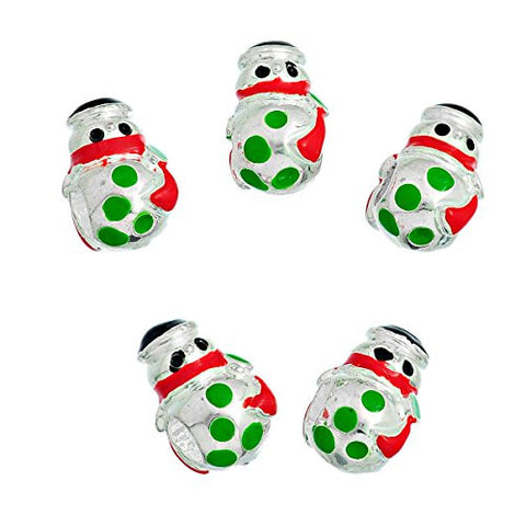 Christmas Snowman W/ Hat Bead Compatible for Most European Snake Chain Bracelet - Sexy Sparkles Fashion Jewelry - 3