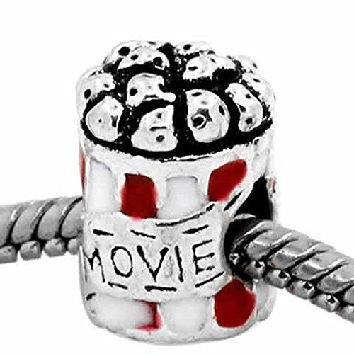 Movie Charm Popcorn Bag Bead European Bead Compatible for Most European Snake Chain Charm Bracelet - Sexy Sparkles Fashion Jewelry - 1