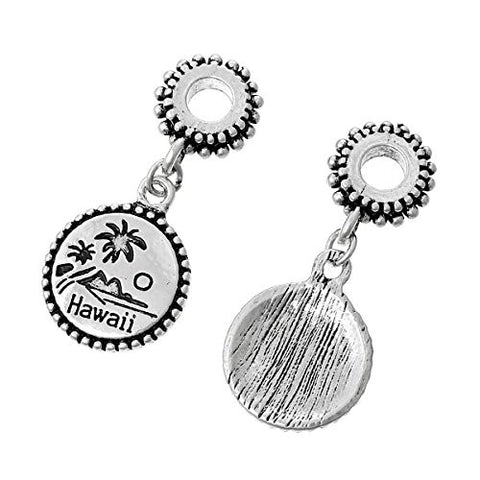 State Charm Bead Spacer (Hawaii)Spacer Bead for European Snake Chain Charm Bracelet - Sexy Sparkles Fashion Jewelry - 2