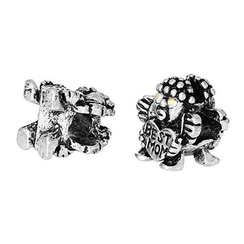 Child Holding Best Mom Heart Bead Compatible for Most European Snake Chain Bracelet - Sexy Sparkles Fashion Jewelry - 2