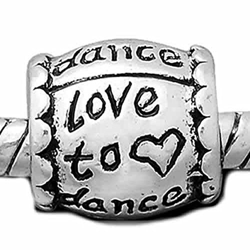 Love to Dance Charm Beads for snake Chain charm Bracelet - Sexy Sparkles Fashion Jewelry