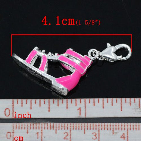 Pink Sandal Clip on Pendant for European Charm Jewelry w/ Lobster Clasp - Sexy Sparkles Fashion Jewelry - 3