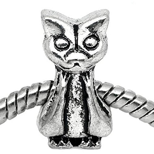 Siamese Cat European Bead Compatible for Most European Snake Chain Bracelet
