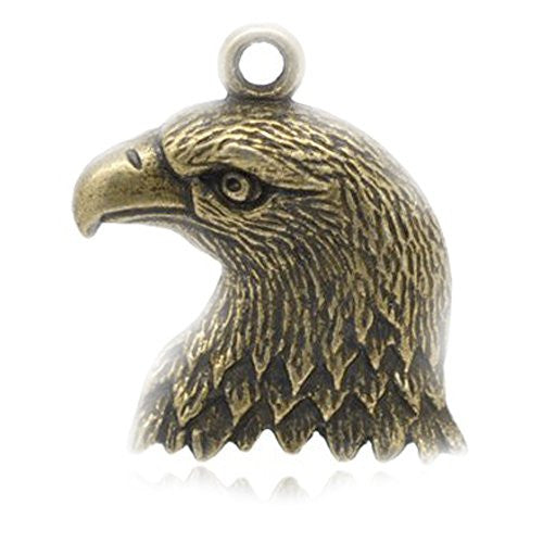 Eagle Head Charm Pendant for Necklace - Sexy Sparkles Fashion Jewelry - 1