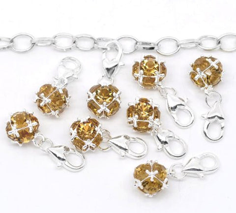 November Birthstone Dangle Charm Pendant for European Clip on Charm Jewelry w/ Lobster Clasp - Sexy Sparkles Fashion Jewelry - 3