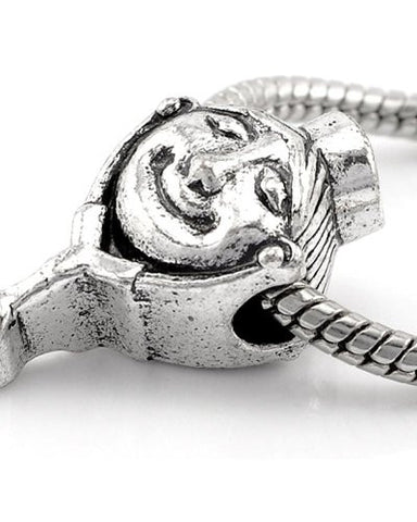 Smiling Attentive Nurse Charm European Bead Compatible for Most European Snake Chain Bracelet - Sexy Sparkles Fashion Jewelry - 1