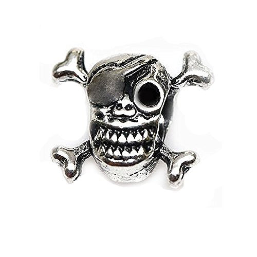 Pirate Skull Charm European Bead Compatible for Most European Snake Chain Bracelet - Sexy Sparkles Fashion Jewelry