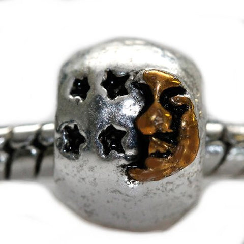 Moon and Star Charm European Bead Compatible for Most European Snake Chain Bracelet - Sexy Sparkles Fashion Jewelry - 2