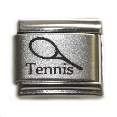 Tennis Racket Italian Link Bracelet Charm - Sexy Sparkles Fashion Jewelry - 1