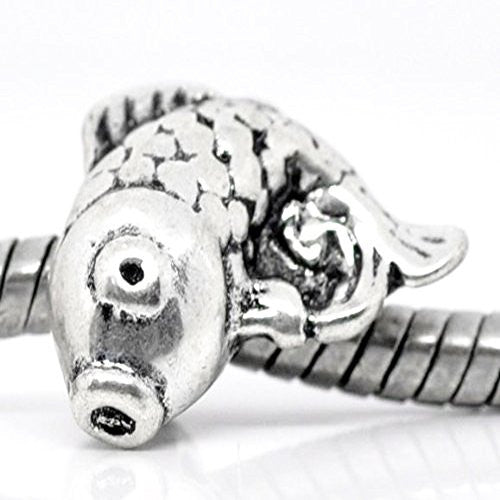 Carp fish European Bead Compatible for Most European Snake Chain Charm Bracelets - Sexy Sparkles Fashion Jewelry