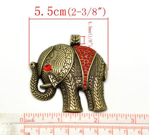 Elphant Animal Charm Pendant - Sexy Sparkles Fashion Jewelry - 3