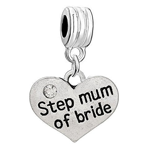 Step Mum of Bride Charm Bead for Most European Snake Chain Bracelet - Sexy Sparkles Fashion Jewelry