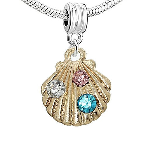 Multi  Sea Shell European Bead Compatible for Most European Snake Chain Bracelet - Sexy Sparkles Fashion Jewelry