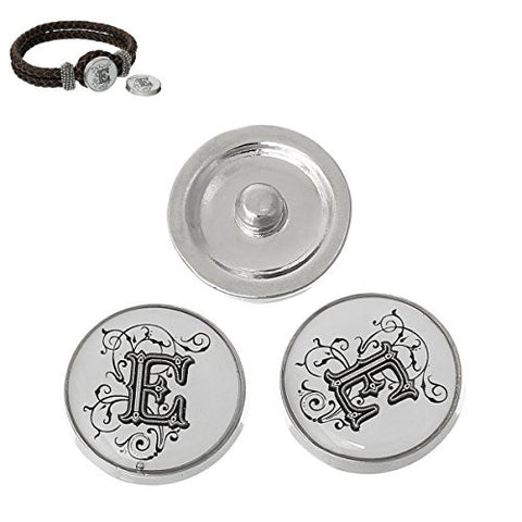 Alphabet Letter E Chunk Snap Button or Pendant Fits Snaps Chunk Bracelet - Sexy Sparkles Fashion Jewelry - 3