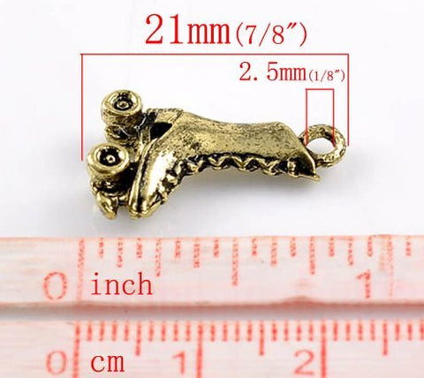 Antique Bronze Roller Skates Charm Pendant for Necklace - Sexy Sparkles Fashion Jewelry - 3