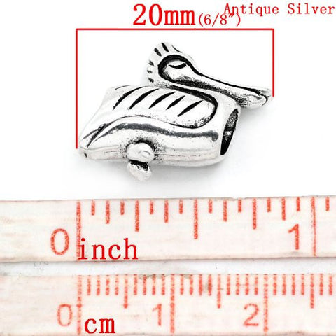 Pelican Bird European Bead Compatible for Most European Snake Chain Bracelet - Sexy Sparkles Fashion Jewelry - 3