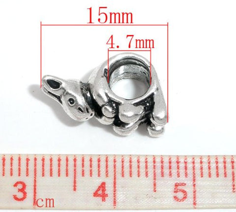 Kangaroo Charm Spacer European Bead Compatible for Most European Snake Chain Bracelet - Sexy Sparkles Fashion Jewelry - 2