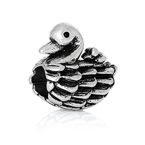 Swan Bead Compatible for Most European Snake Chain Bracelet - Sexy Sparkles Fashion Jewelry - 1