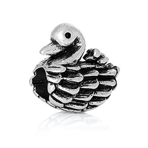 Swan Bead Compatible for Most European Snake Chain Bracelet - Sexy Sparkles Fashion Jewelry - 1