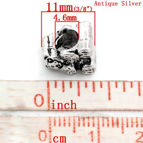 Cute Teddy Bear Charm European Bead Compatible for Most European Snake Chain Bracelet - Sexy Sparkles Fashion Jewelry - 3
