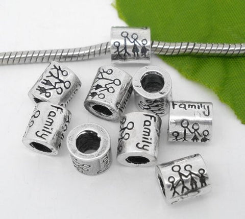 Family Mom, Dad and Kids Charm European Bead Compatible for Most European Snake Chain Bracelet - Sexy Sparkles Fashion Jewelry - 2
