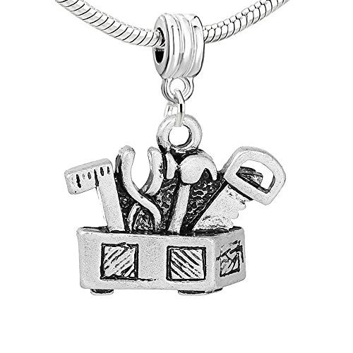Workers Tool Box Dangle European Bead Compatible for Most European Snake Chain Bracelet - Sexy Sparkles Fashion Jewelry