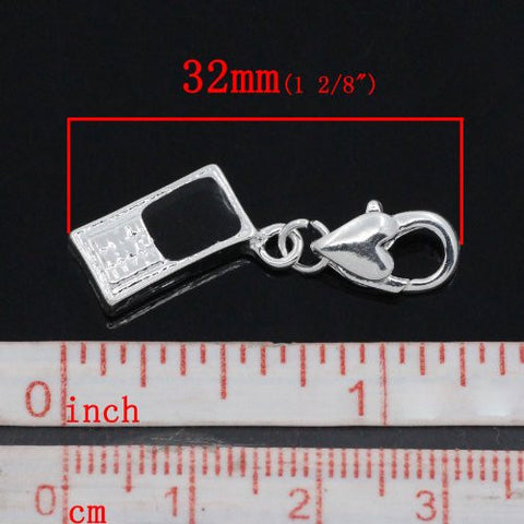 Cellphone Clip on Pendant for European Charm Jewelry w/ Lobster Clasp - Sexy Sparkles Fashion Jewelry - 3
