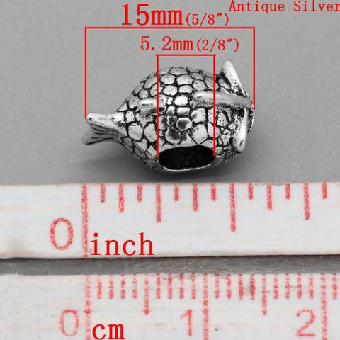 Puffer Fish Charm European Bead Compatible for Most European Snake Chain Bracelet - Sexy Sparkles Fashion Jewelry - 3