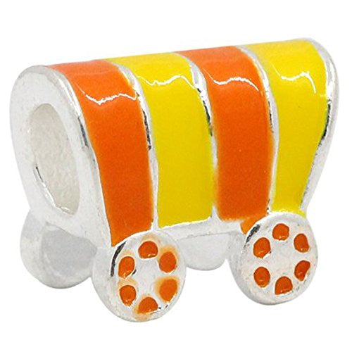 Enamel Carriage Spacer European Bead Compatible for Most European Snake Chain Bracelet - Sexy Sparkles Fashion Jewelry - 1